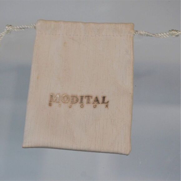 Modital Bijoux Vintage Dust Bag Jewelry Storage White Drawstring - Picture 5 of 6
